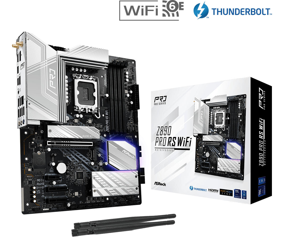 ASRock Z890 Pro RS WiFi LGA 1851 ATX Motherboard - Newegg.com